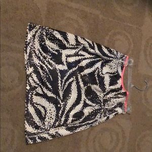 Lilly pulitzer Harvey black and white sequin skirt